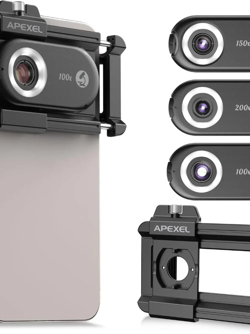 High-Definition 3-in-1 Phone Microscope with Built-in LED - For All Smartphones